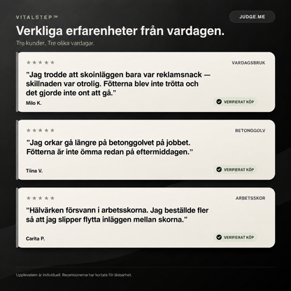 VitalStep — Kundupplevelser